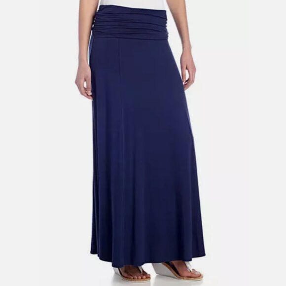 Max Studio Sophie Fold-over Stretch Jersey Maxi Skirt - Picture 1 of 9
